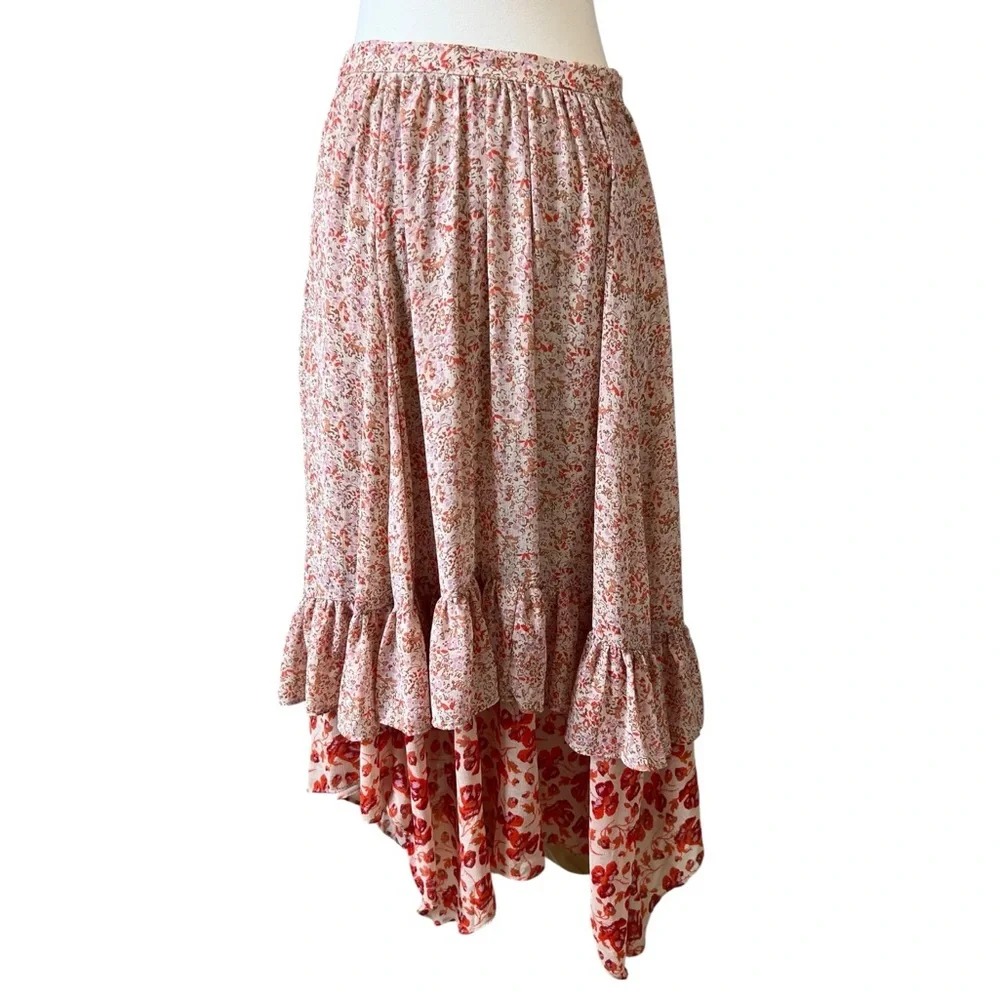 Free People Zuma Drippy Ruffle Skirt